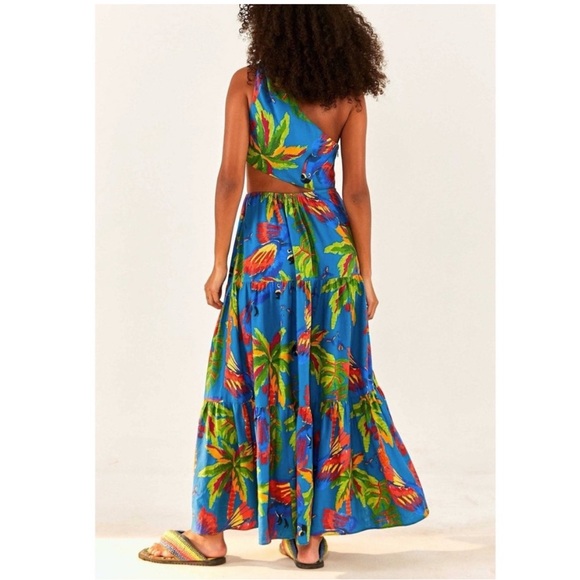 FARM Rio Multicolor Tropical One-Shoulder Maxi Dress - Picture 5 of 15
